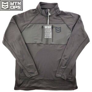 MTN OPS Geo Grid Fleece 1/4 Zip 205gsm Pullover Stretch Men's Large NWT